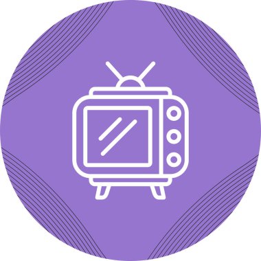 Televizyon. Web simgesi basit illüstrasyon 