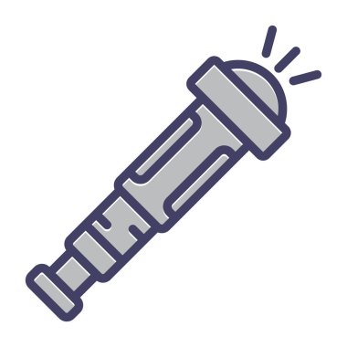 Teleskop simgesi. Eğitim ve bilim koleksiyonundan ince çizgili teleskop ikonu. Beyaz arkaplanda izole edilmiş ana hat vektörü