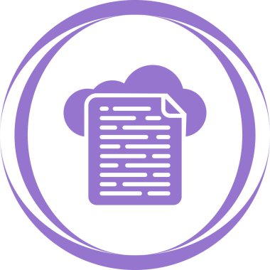 Bulut Veri Web simgesi basit tasarım