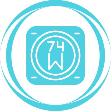 Tungsten kimyasal element simgesi web illüstrasyonu