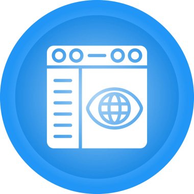 Tarayıcı web simgesi, basit illüstrasyon