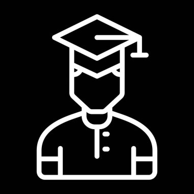 Student icon, vector illustration simple design