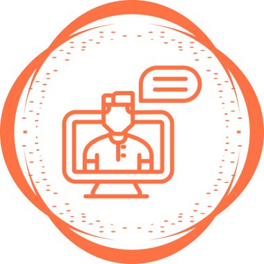 çevrimiçi öğrenme simgesi vektör illüstrasyonu 