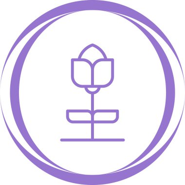 Lale. Web simgesi basit illüstrasyon 