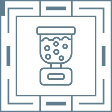 Akıllı evcil hayvan besleyicisi. Web simgesi basit illüstrasyon