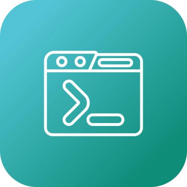 Komut Prompt simgesi, vektör illüstrasyonu basit tasarım