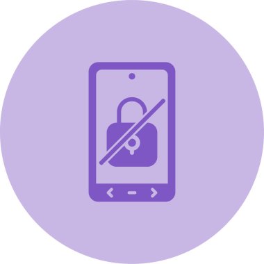 Parola simgesi yok. Simgeyi engelleme. Kilit yasak. Dur ya da asma kilit simgesini yasakla. Vektör illüstrasyonu