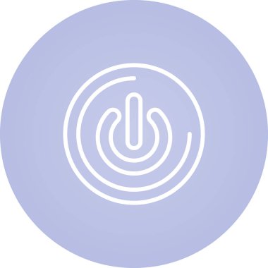 Güç Düğmesi simgesi, vektör illüstrasyonu