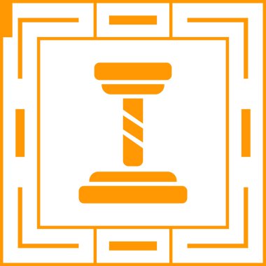 Sondaj makinesi logosu, üretim. Vektör illüstrasyonu