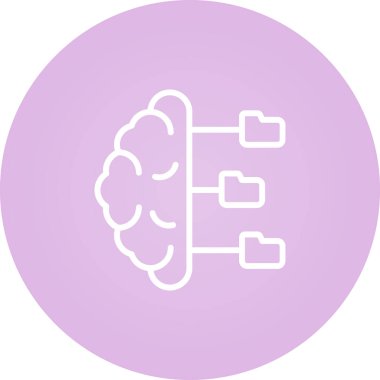 Öngörülebilir Modelleme ağ ikonu vektör illüstrasyonu 