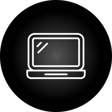 dizüstü bilgisayar simgesi, vektör illüstrasyonu