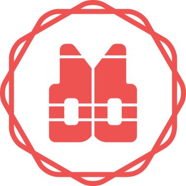 Yansıtıcı yelek simgesi web illüstrasyonu