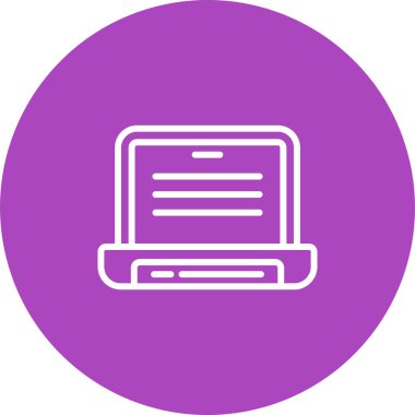 Dizüstü bilgisayar simgesi vektör çizimi