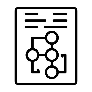 Belge Çalışma Akımı simgesi, vektör illüstrasyonu basit tasarım