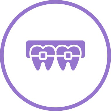 diş teli vektör çizgisi simgesini destekler