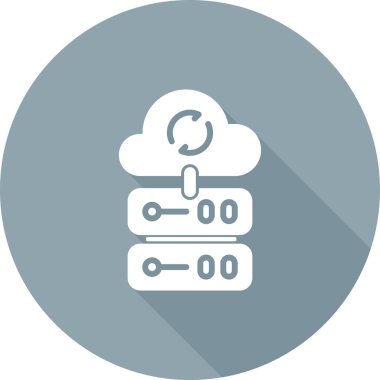 Bulut veritabanı simgesi, vektör illüstrasyonu 