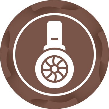 Taşınabilir hayran simgesi, vektör illüstrasyonu