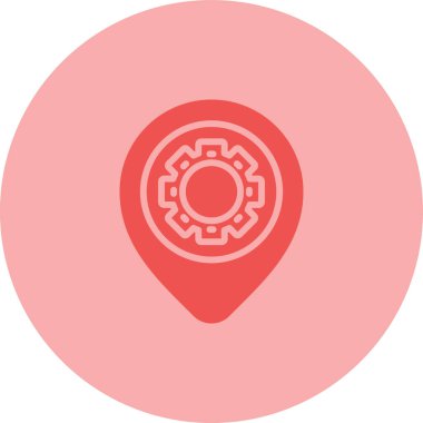 konum pin simgesi, vektör illüstrasyonu  