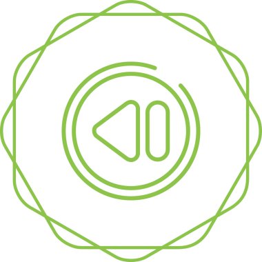 Vektör illüstrasyonu, Geri sarma düğmesi Simgesi