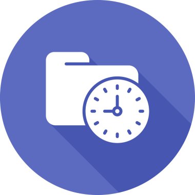 Saat. Web simgesi basit illüstrasyon