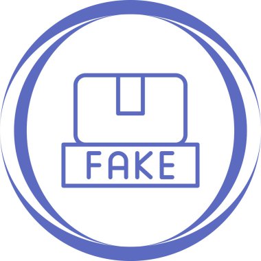 Sahte Ürünler, sahte ikon vektör illüstrasyonu 