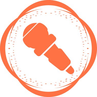 mikrofon web simgesi, vektör çizim