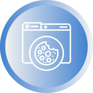 Web sitesi kurabiye simgesi, vektör illüstrasyonu basit tasarım
