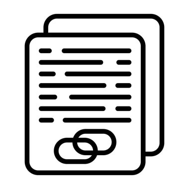 belge dosya simgesi, vektör illüstrasyonu 