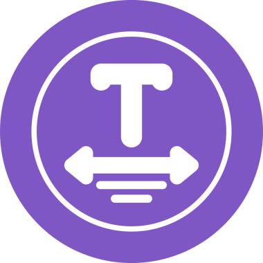 Metin simgesinin vektör illüstrasyonu