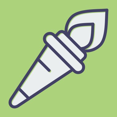 Meşale Web simgesi vektör illüstrasyonu     