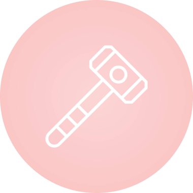 Çekiç ağı simgesi, vektör illüstrasyonu 