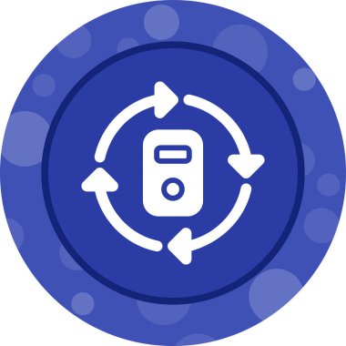 Modern Veri Merkezi Soğutma simgesinin vektör çizimi     