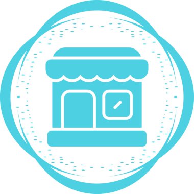 mağaza web simgesi, basit vektör illüstrasyonu