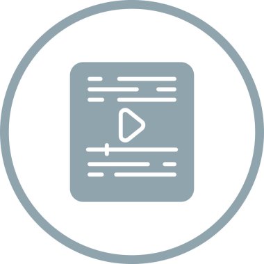Video player vector icon design 