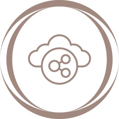 bulut hesaplama ağ simgesi, vektör illüstrasyonu           