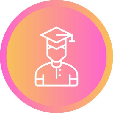 Student icon, vector illustration simple design
