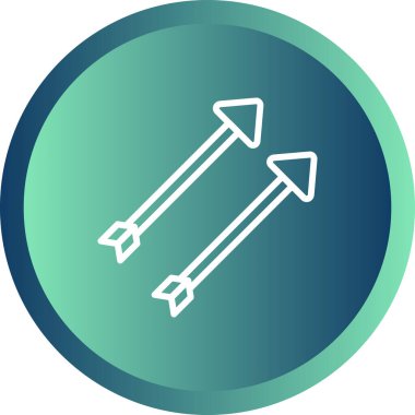 iki ok simge vektör çizim