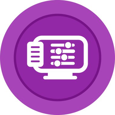 Masaüstü Bilgisayar Web simgesi vektör çizimi