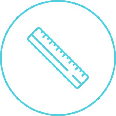 Düz cetvel simgesinin vektör çizimi 