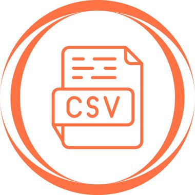 CSV web simgesi, basit illüstrasyon