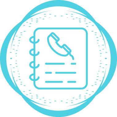 Telefon Defteri web simgesi basit illüstrasyon