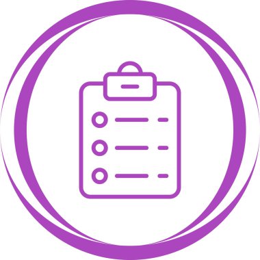 Liste kontrolü. Web simgesi basit illüstrasyon