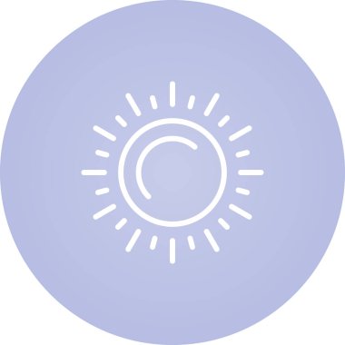 Güneş. Web simgesi basit illüstrasyon 