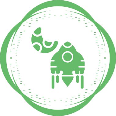 roket simgesi, vektör illüstrasyonu basit tasarım