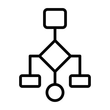 Bağlılık Diyagramı Simgesi İşaret Vektörü