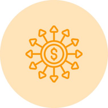  Bütçeleme ve Öngörü web simgesi basit illüstrasyon