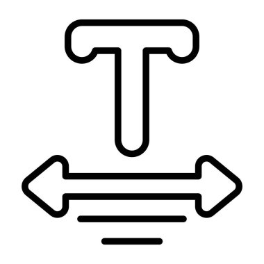 Metin simgesinin vektör illüstrasyonu