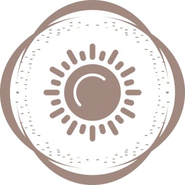 Güneş. Web simgesi basit illüstrasyon 