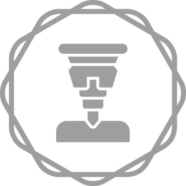 Kaya matkabı aracı simgesi, basit biçim