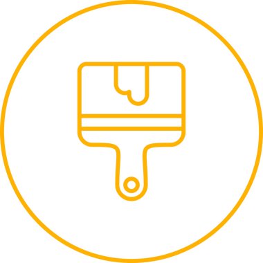 boya fırçası ikonu. Web basit illüstrasyonu